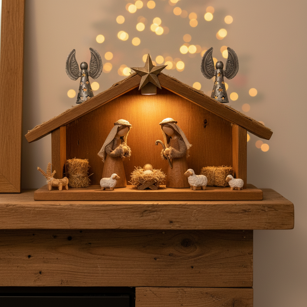 Mini Unpainted Angels with Upswept Wings Set (Set of 4)