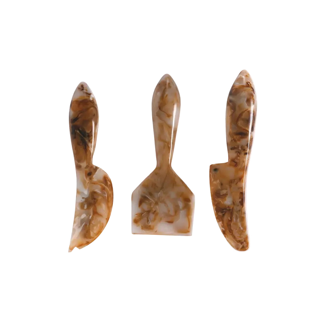 Resin Cheese Knife, Brown (Set of 3)  - 6 Inches