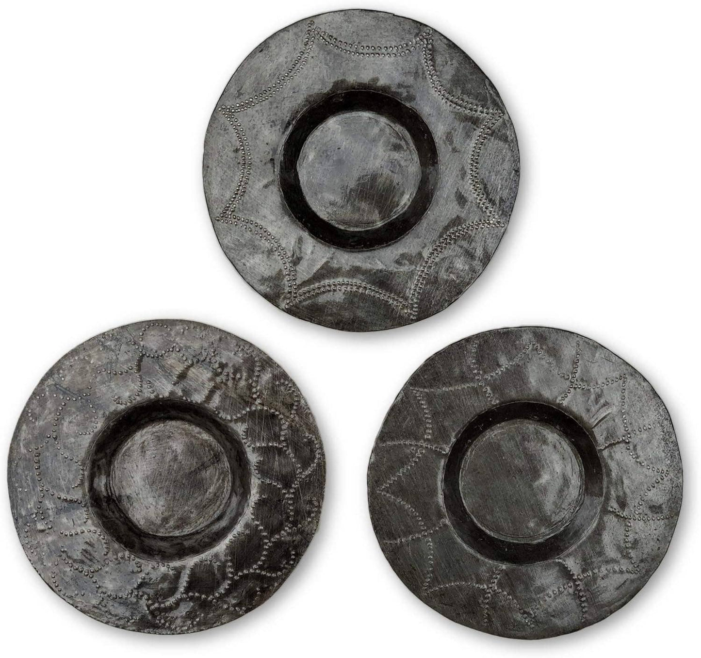 Candle Plate Holders, Handmade in Haiti, Fair Trade 6" x 6"