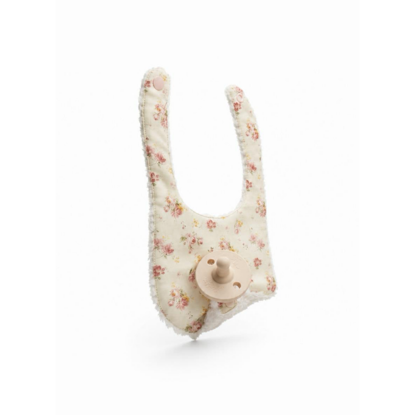 Sooth & Snap Pacifier Bib - Antique Rose