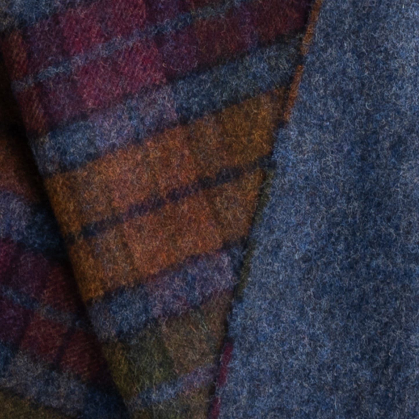 Highland Tweeds Double Cloth Throw - Grey Buchanan