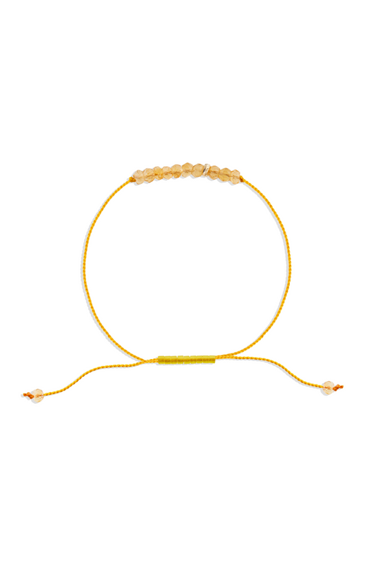 The Energy Project Bracelet – Prosperity With Citrine & Solid 14K Gold Bead