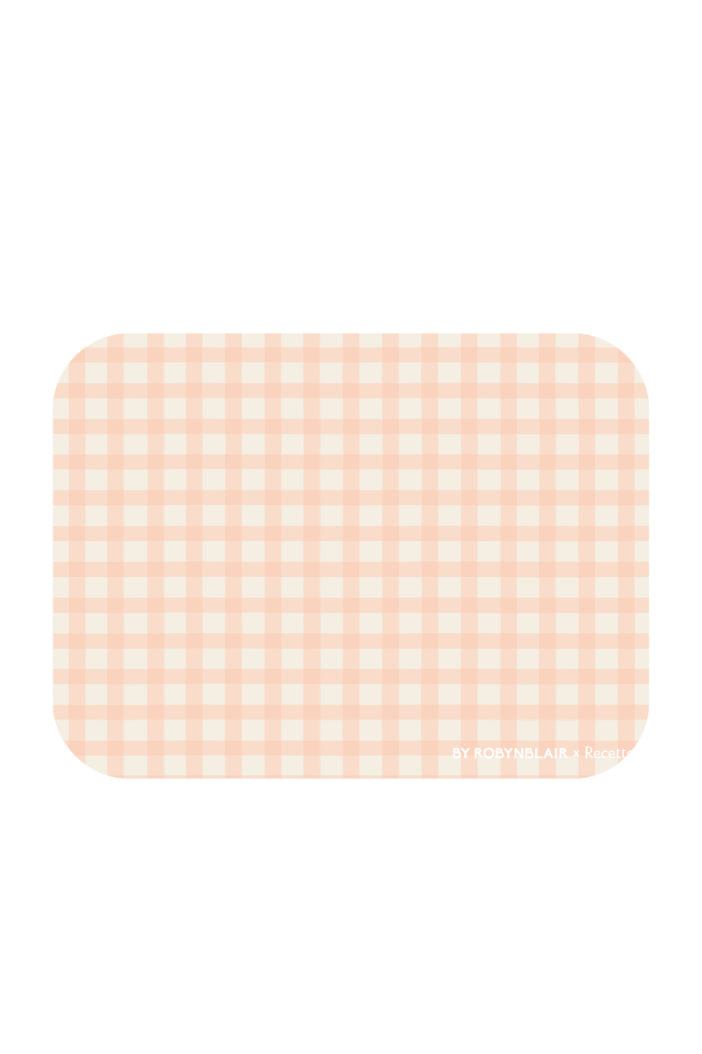 2 Placemats | Coral Gingham |  by robynblair x Recette