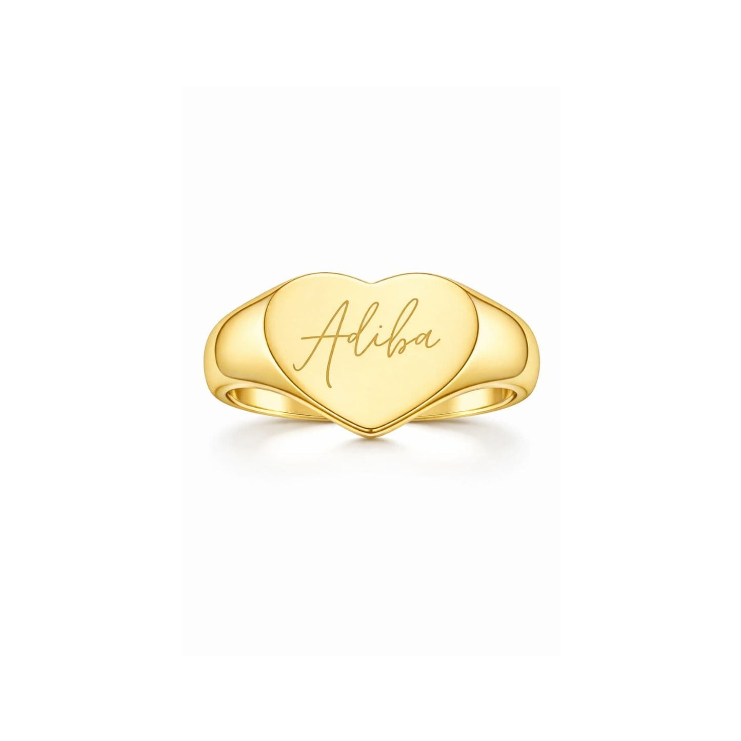 Gold Adiba Signature Heart Ring