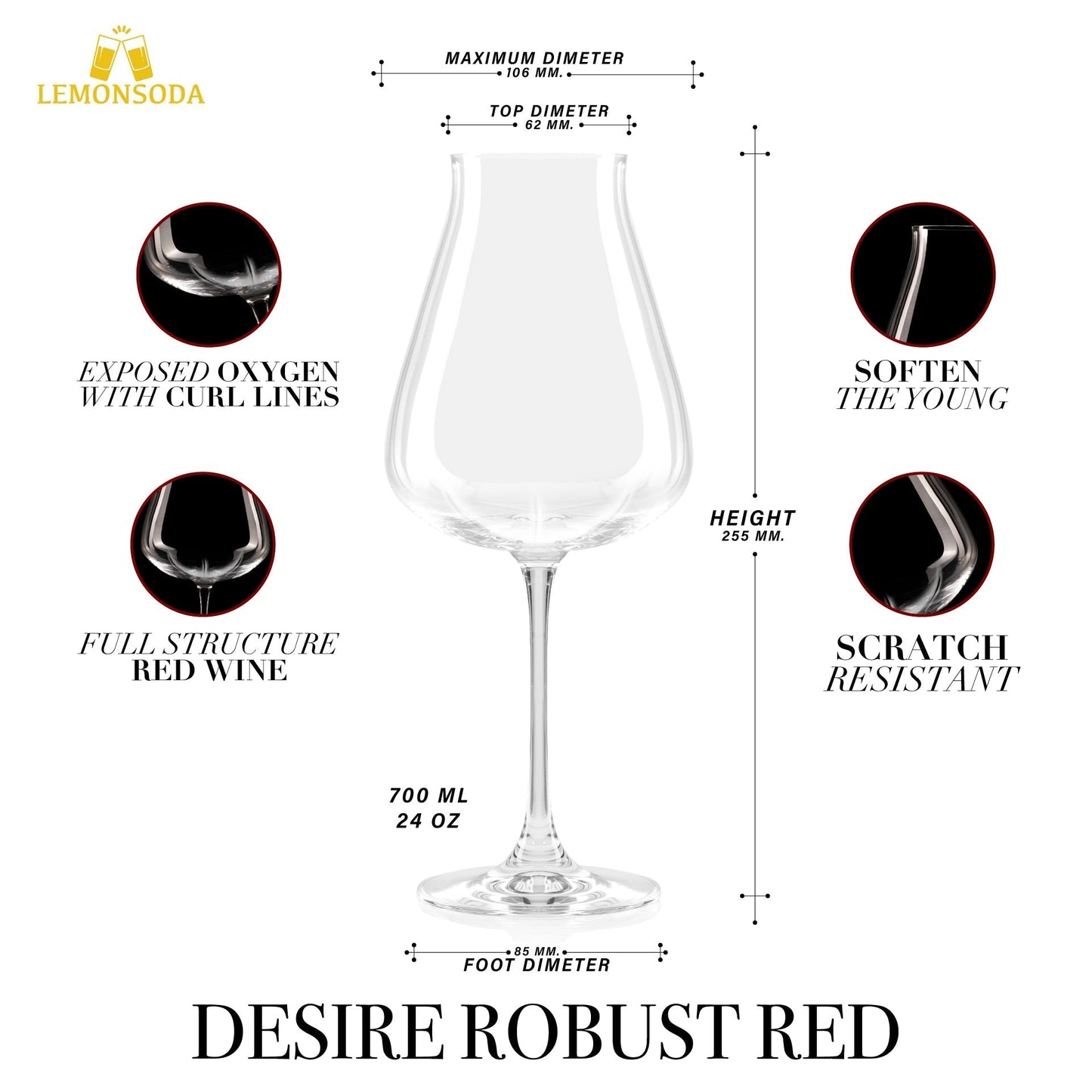 Desire Robust Red Wine Glasses