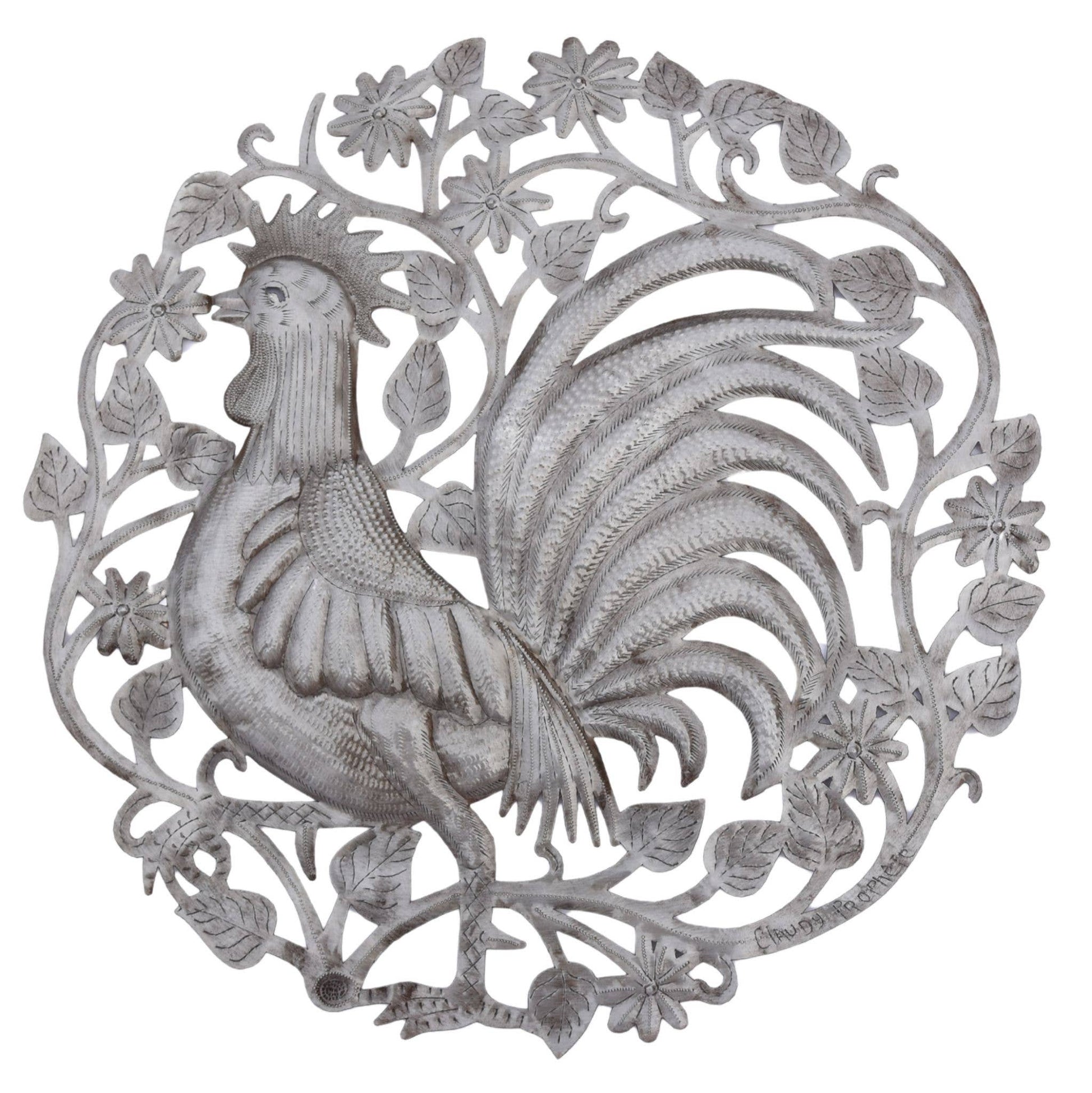 Handmade Haitian Metal Rooster Wall Art – Fair Trade Recycle