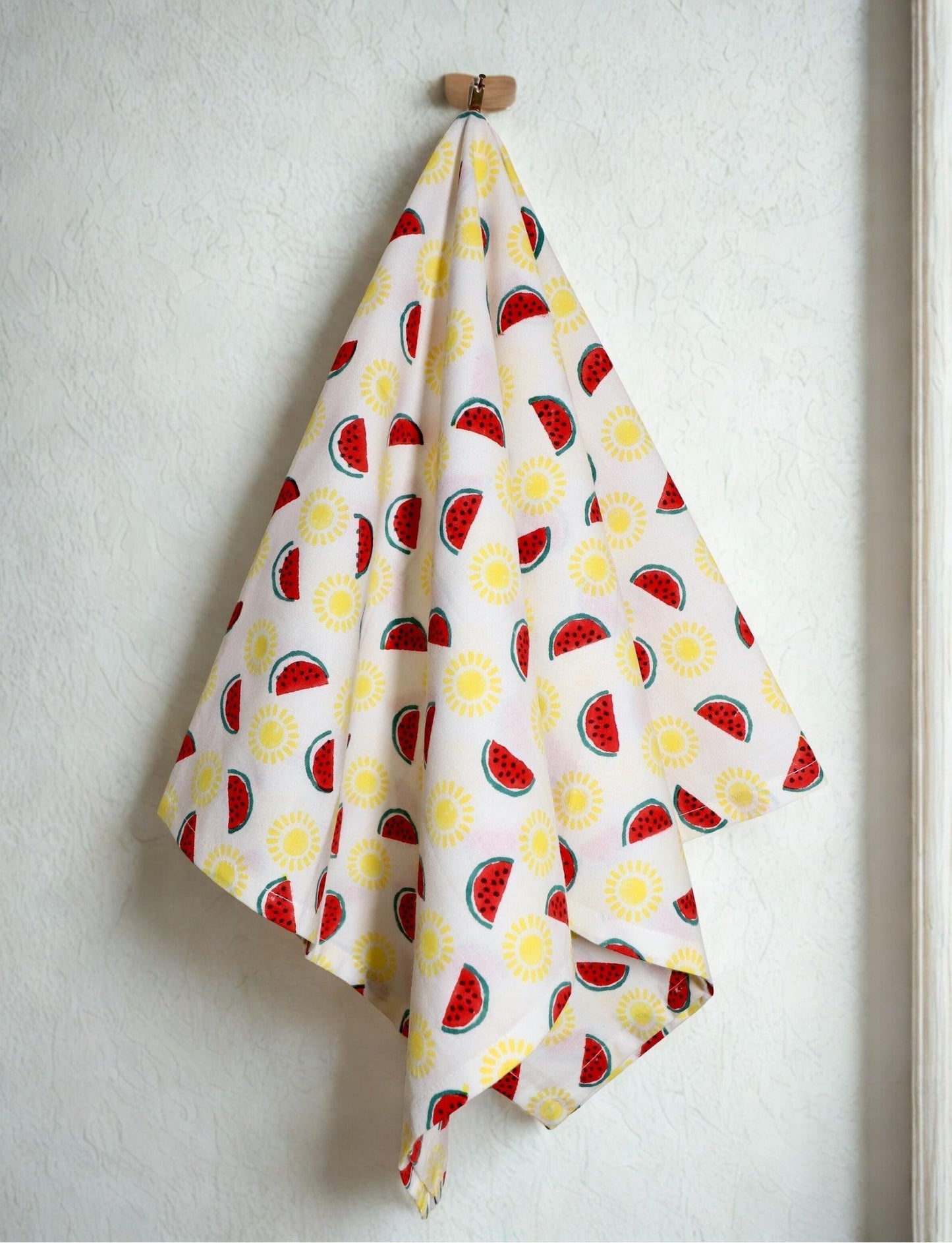 S/2 Watermelon & Sun Cotton Tea Towel