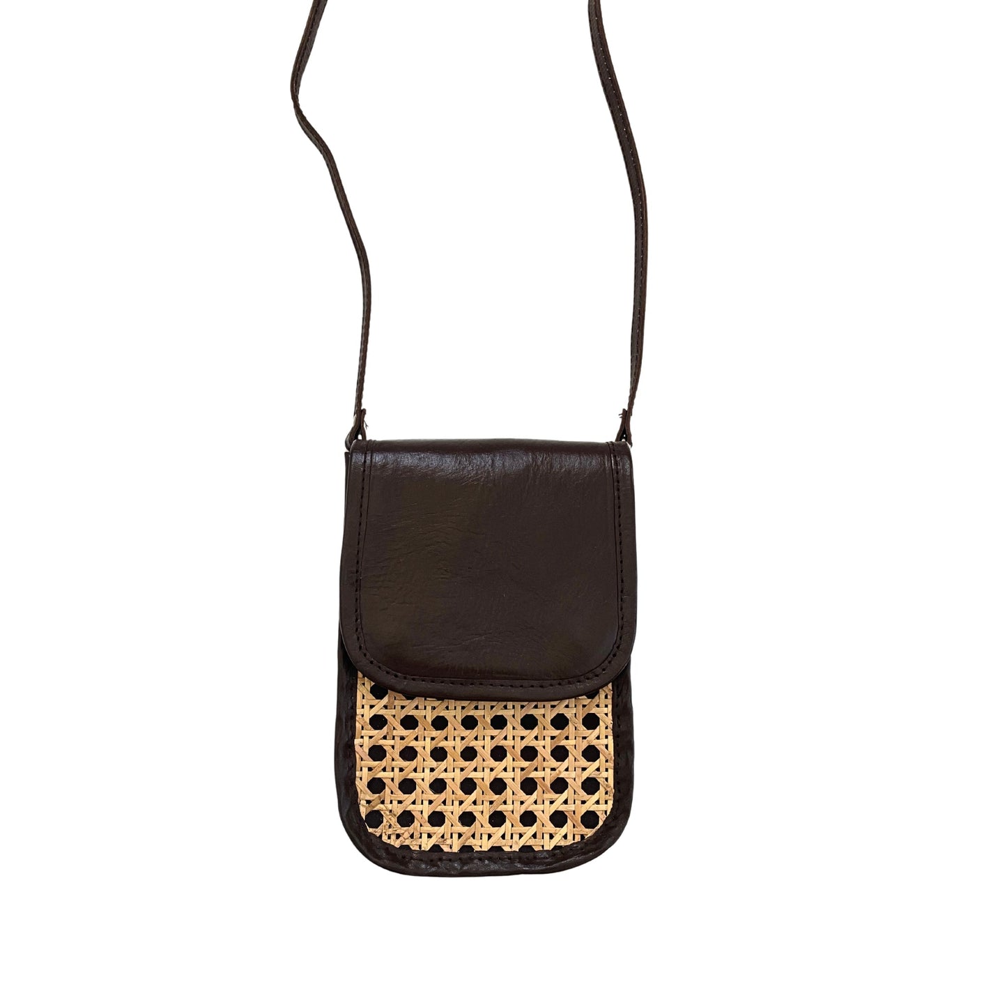Jessica Cane and Leather Clutch Crossbody
