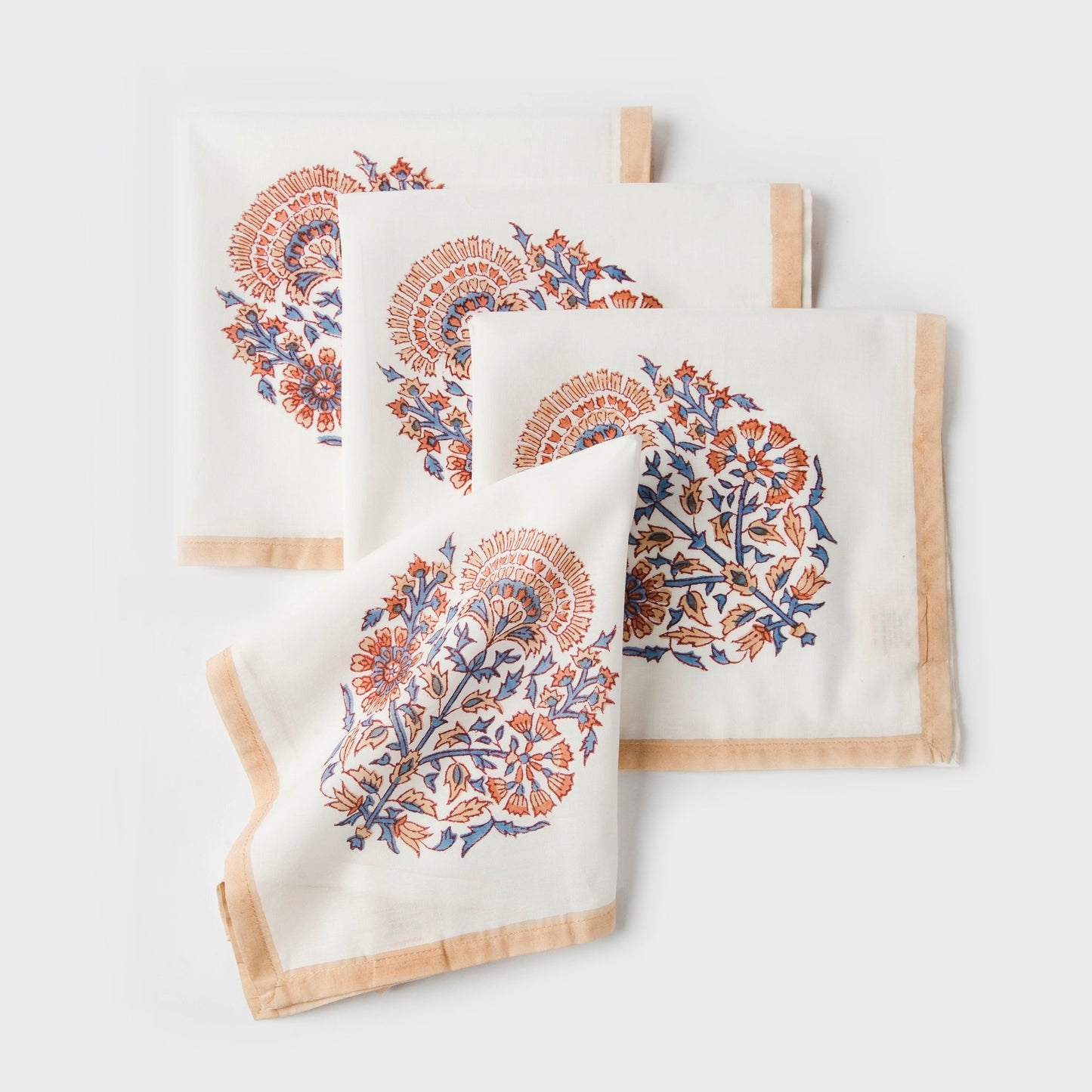 Saffra Hand Block Printed Napkins Set of 4