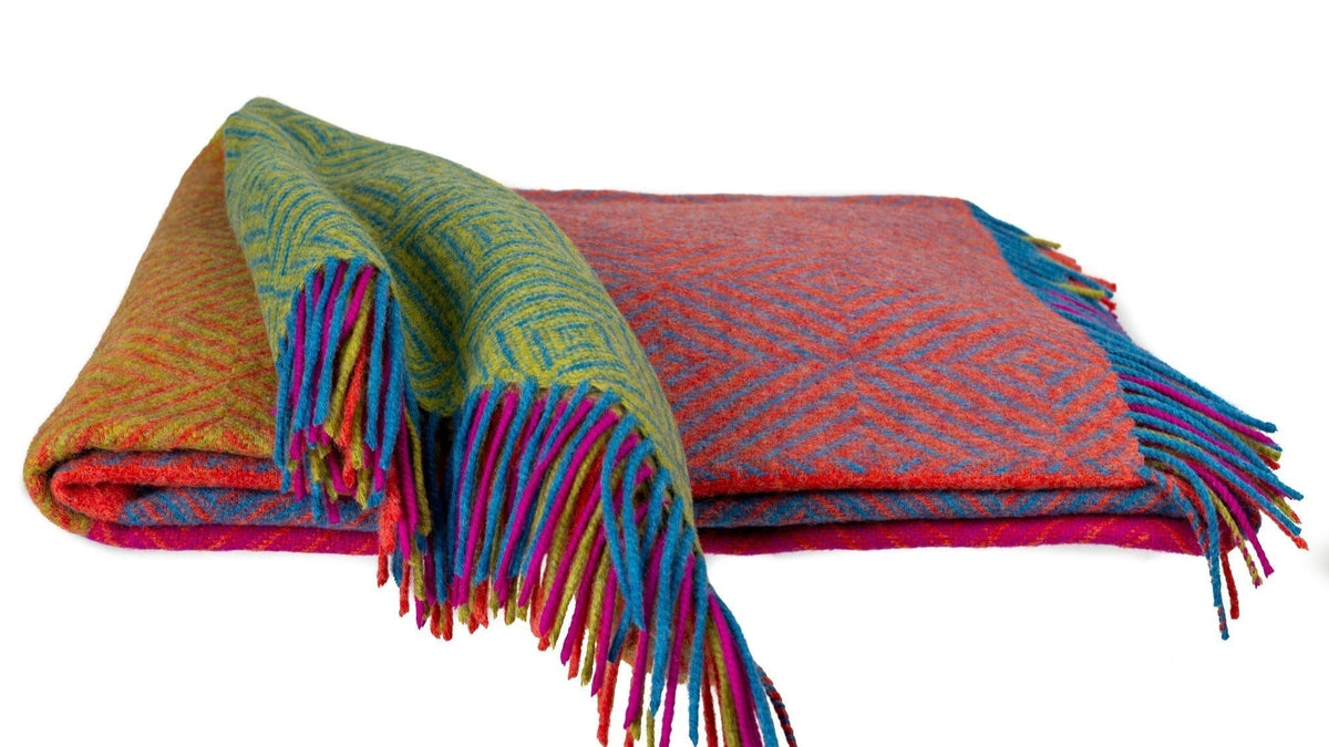 Southampton Home Merino Wool Throw – Block Brilliant