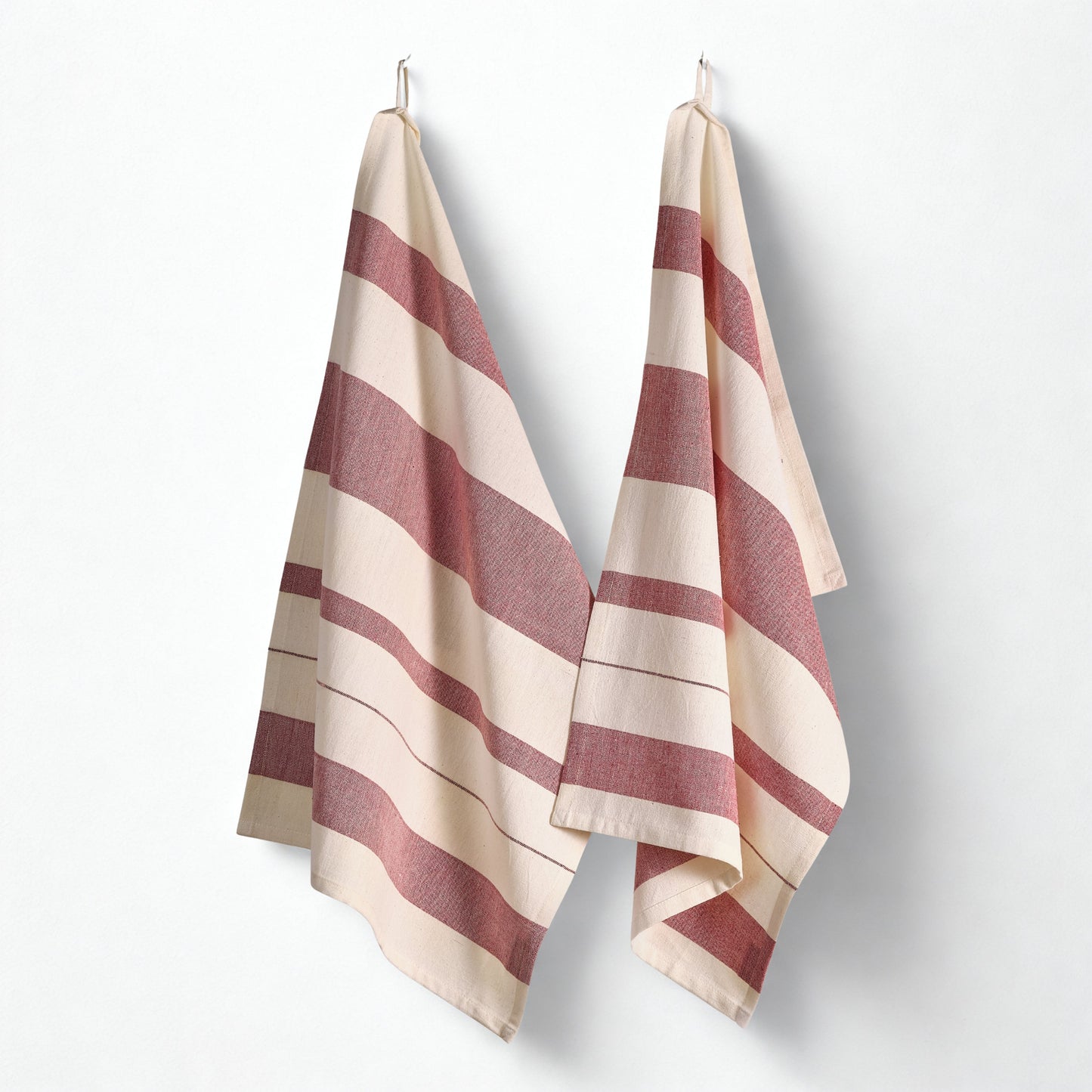 Cotton Kitchen Towel | Handwoven | Set of 2 | Artisan Made | Fair Trade | Field Stripe