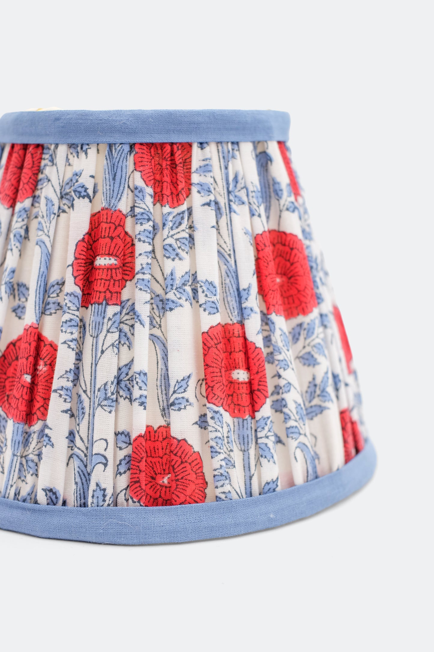 6'' Mini Pleated Lampshade —  Blockprint
