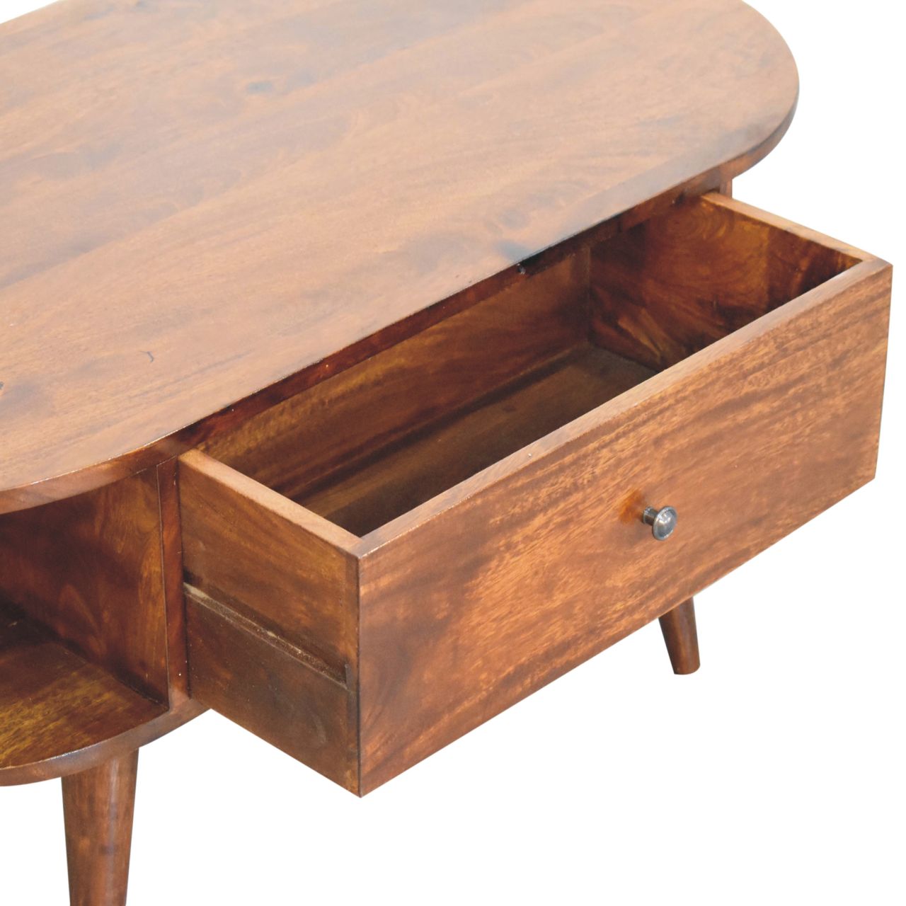 Solid Wood Oval Coffee Table