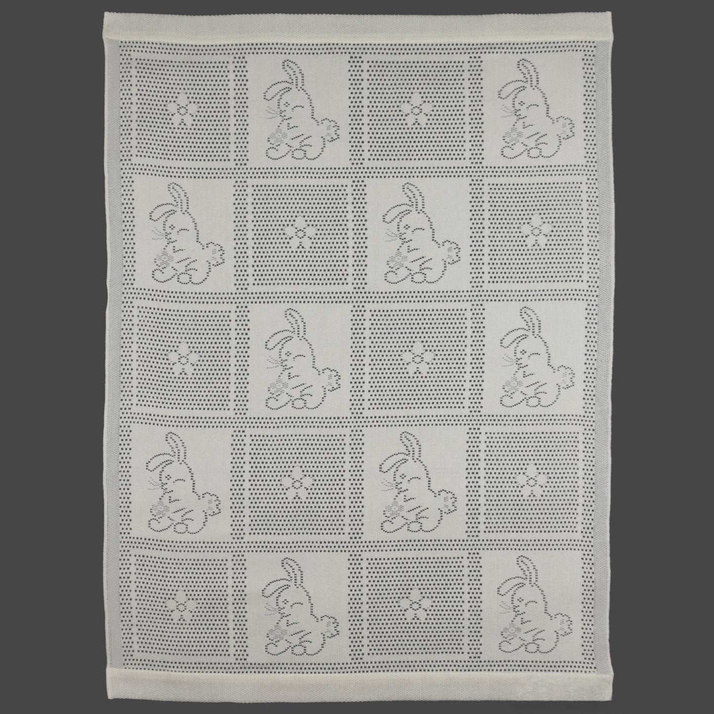 Southampton Home Lace Weave Bunny Baby Blanket - Ivory