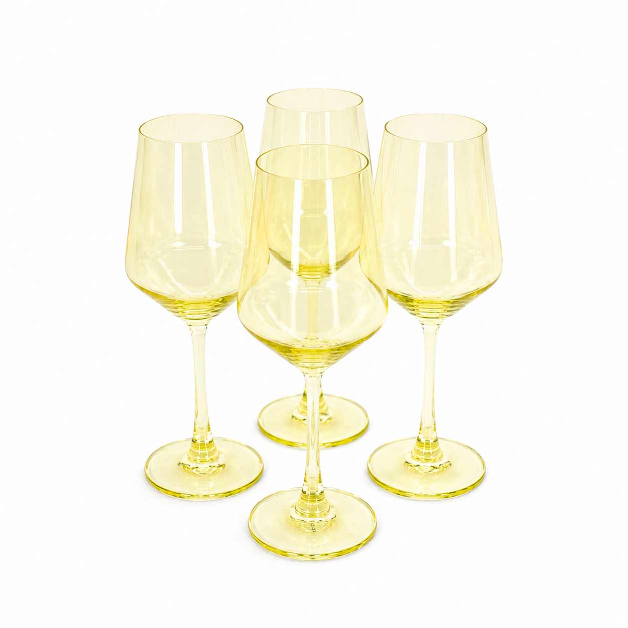 Lemon Drop - Colored Wine Glass