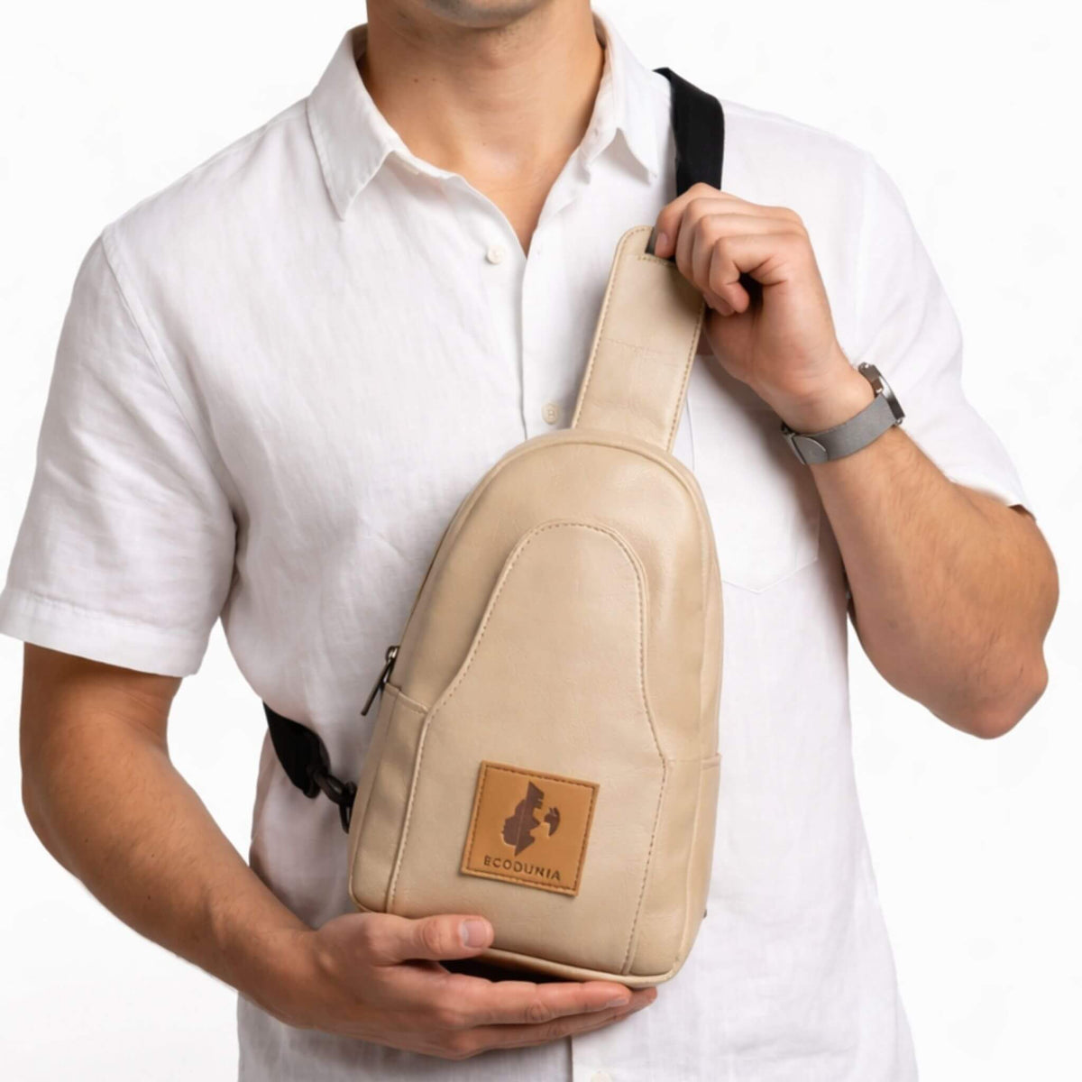 Vegan Leather Sling Bag for Women | Buru Small Crossbody Bag for Men