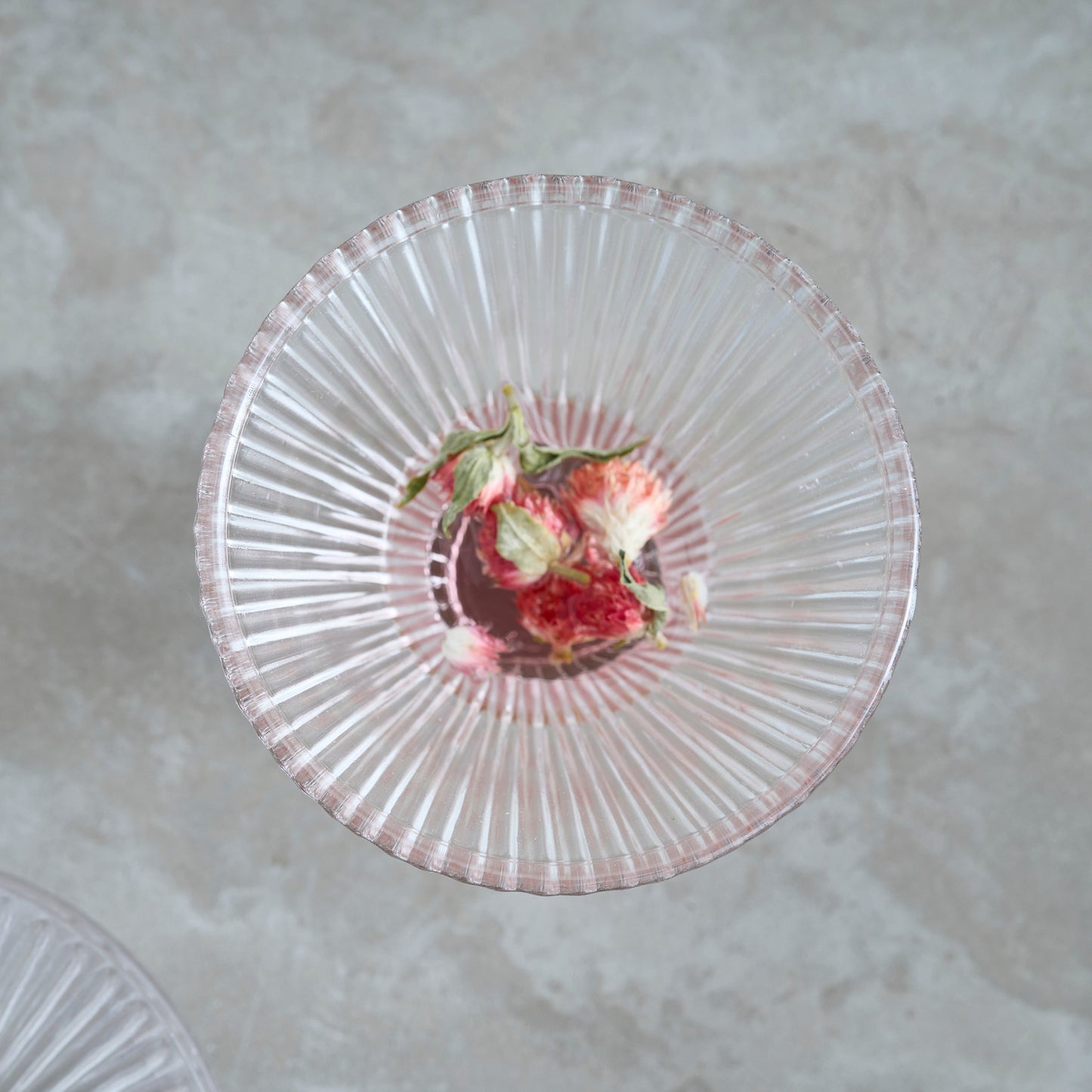 Pressed Clear Martini Glasses - Set of 4