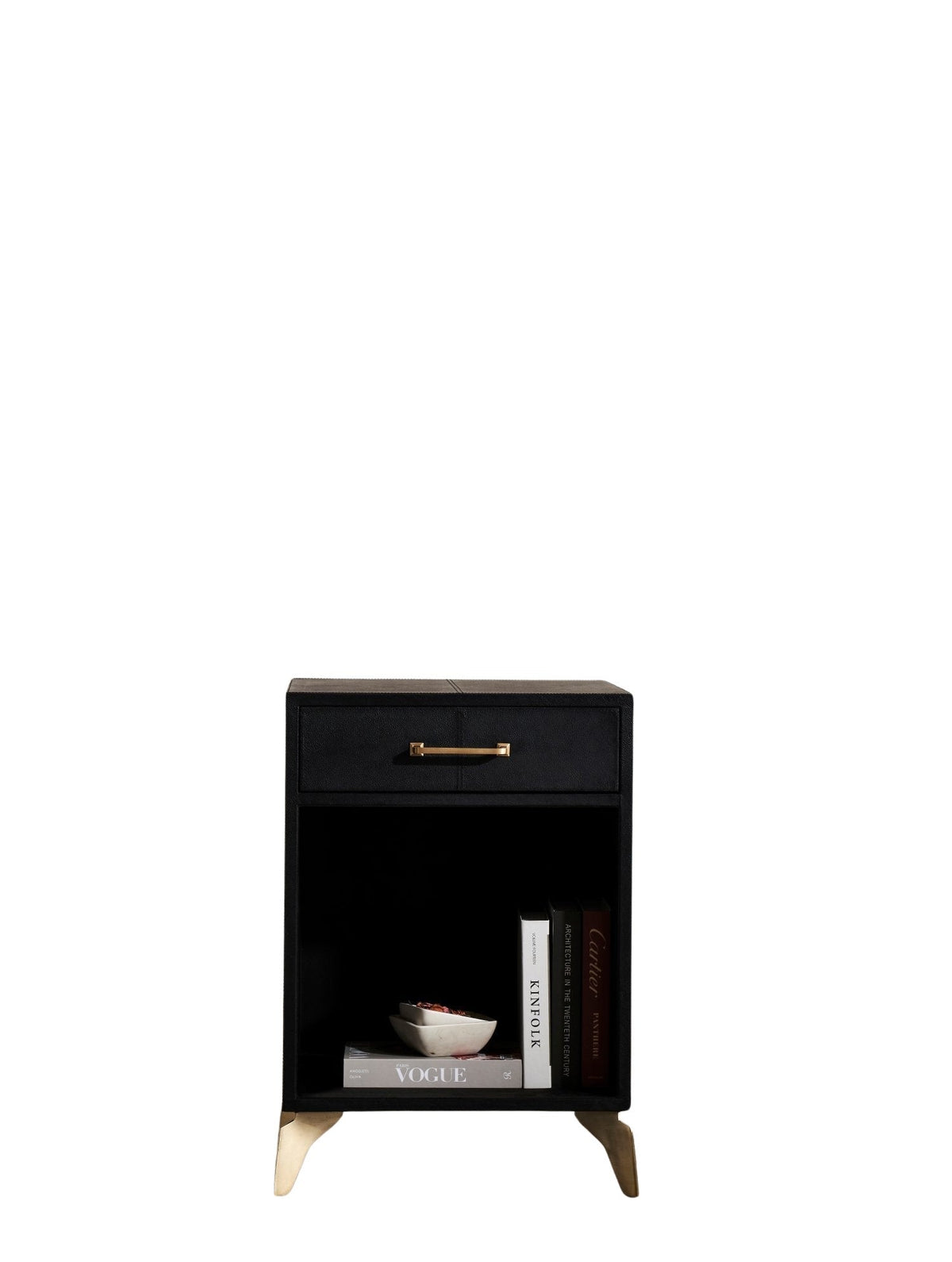 Berkeley Single Drawer Leather Side Table