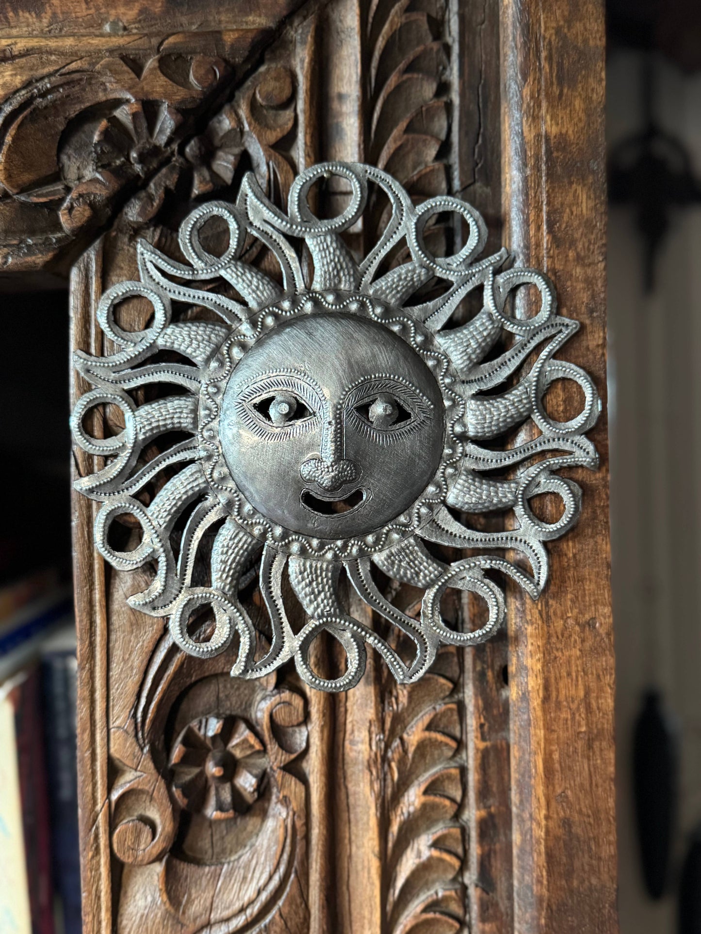 Haitian Metal Sun Wall Art – Happy Face | Fair Trade