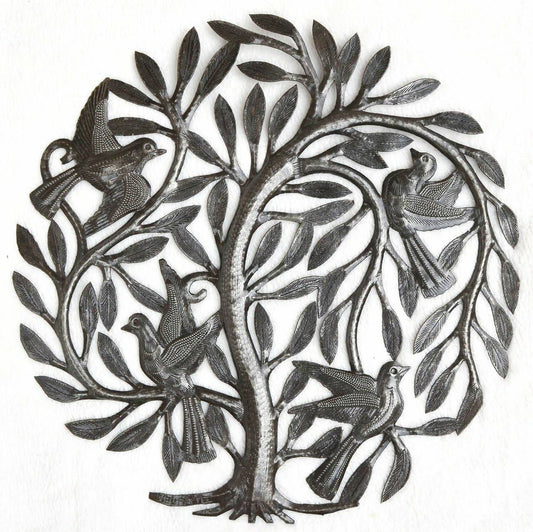 15" Leaving the Nest Tree of Life, Metal Wall Art, Spring