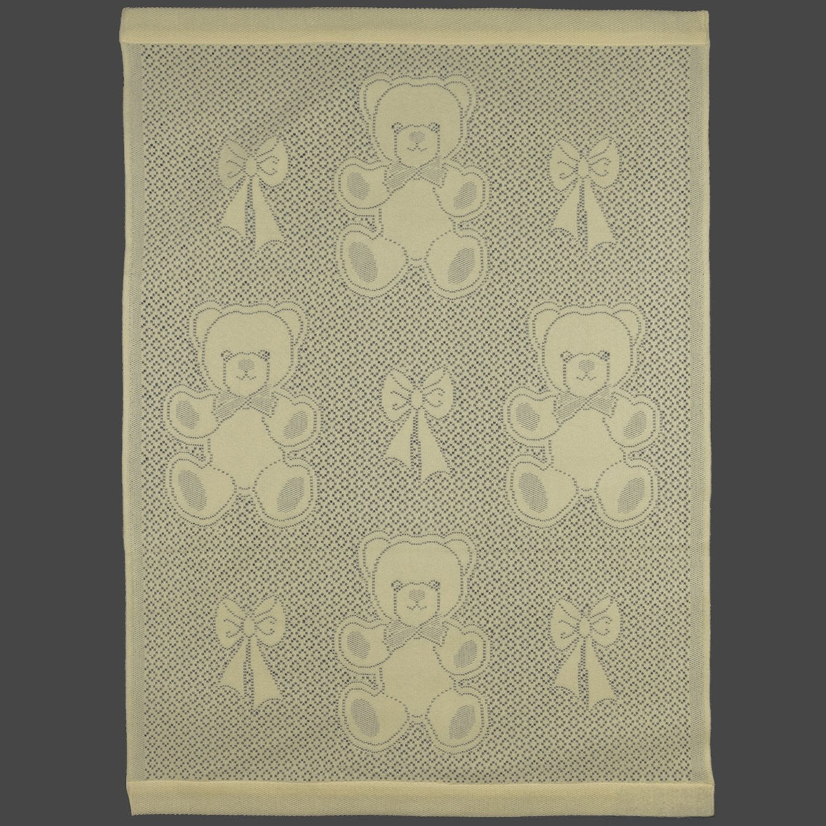 Southampton Home Lace Weave Bears & Bows Baby Blanket - Yellow