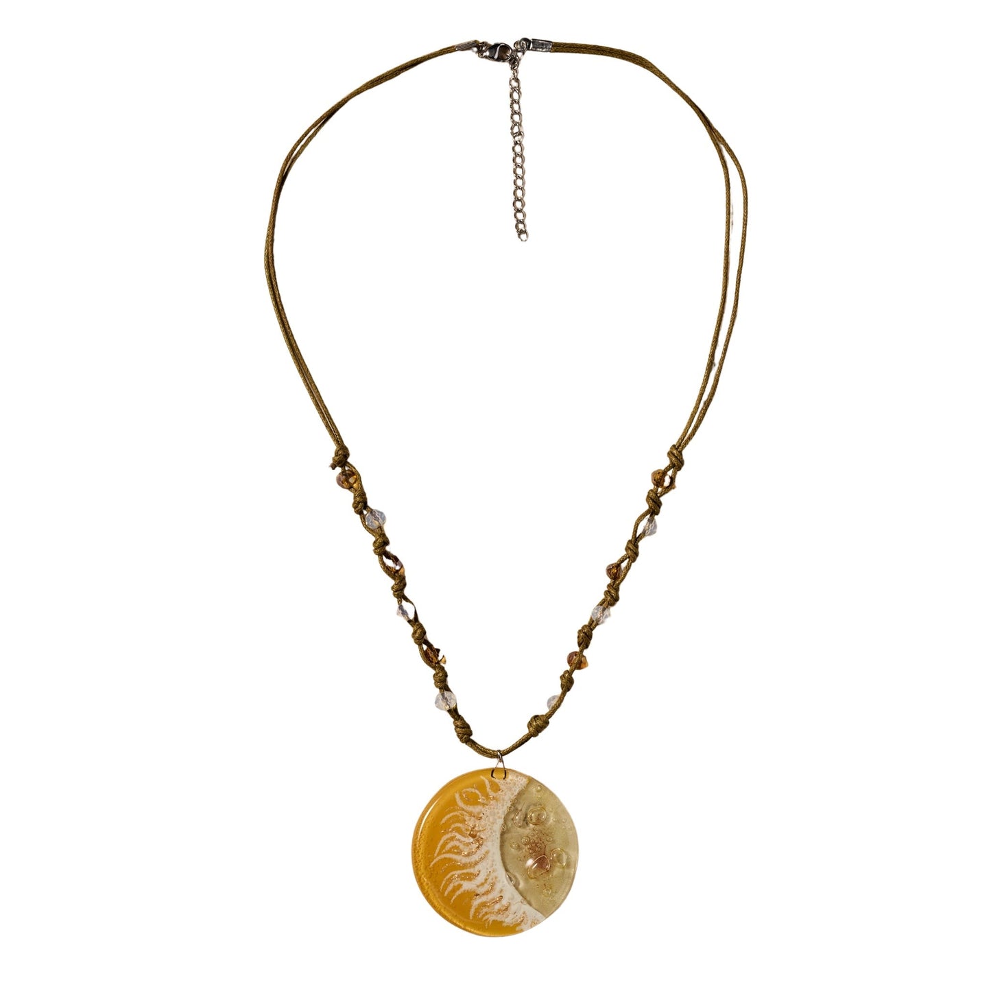 Verano Sunrise Glass Pendant Necklace