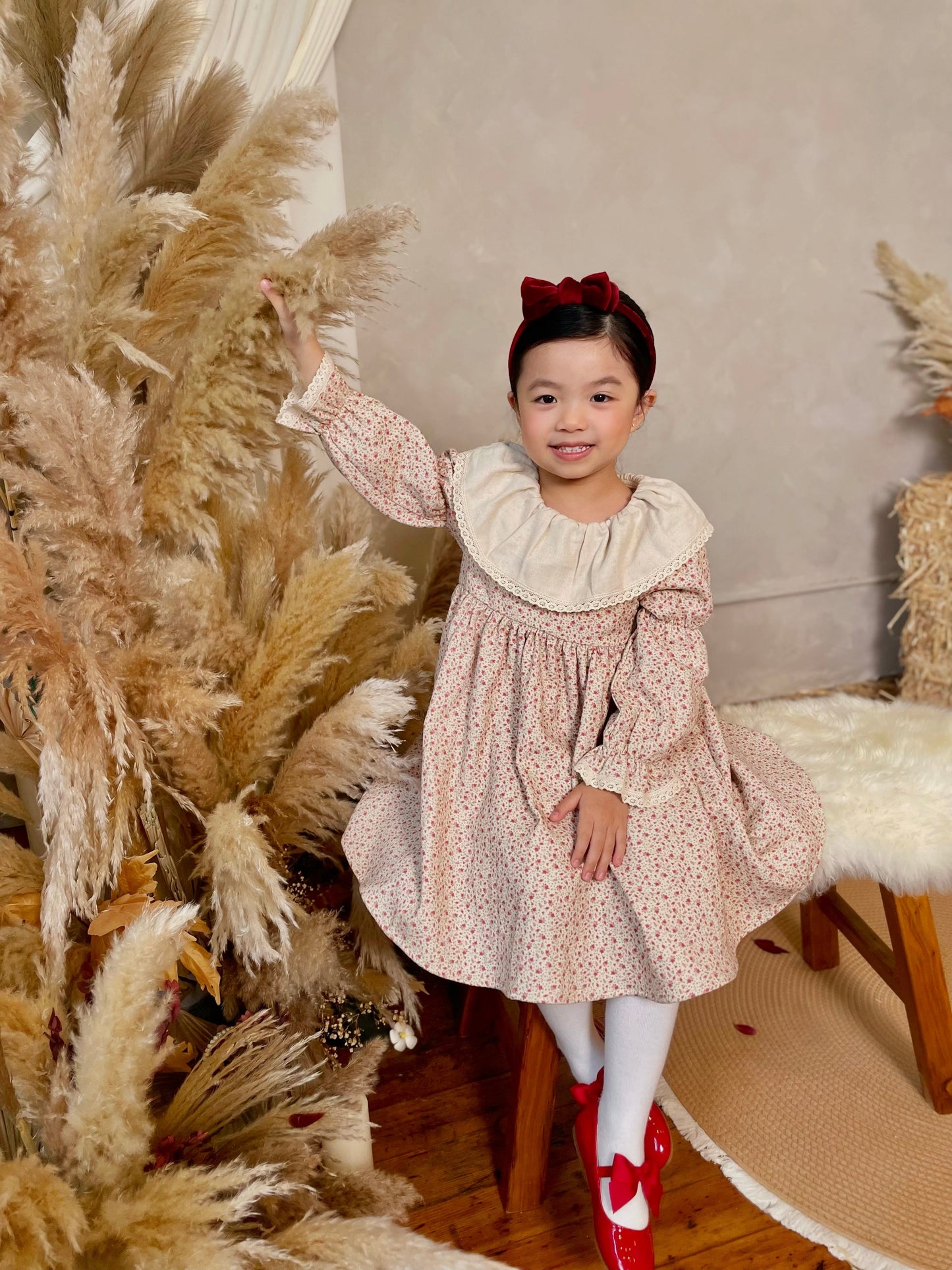 Marguerite Dress- Wild Rosebud Garden