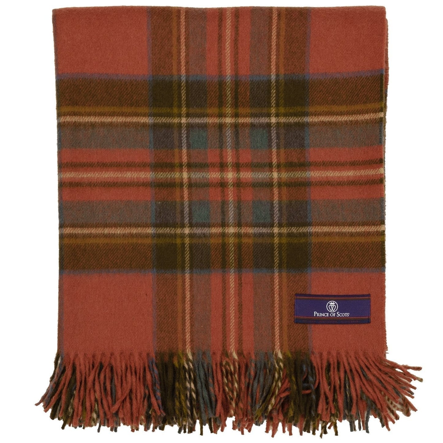 Prince of Scots Merino Wool Throw - Antique Royal Stewart
