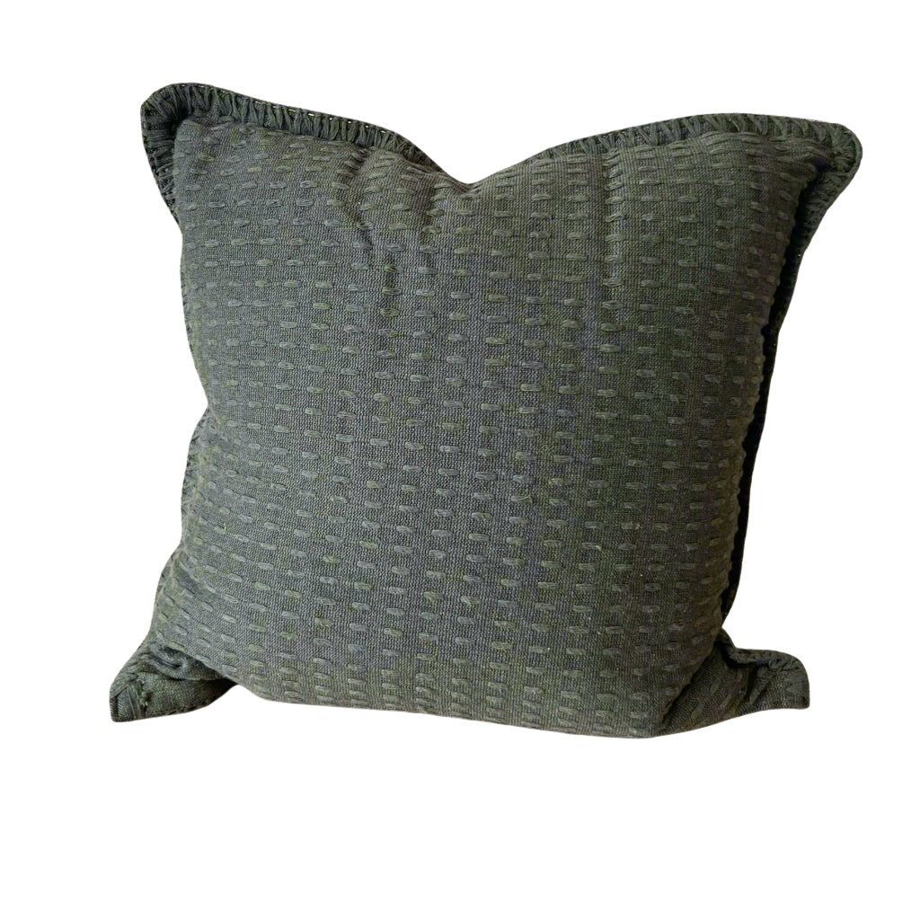 Cotton Blanket Stitch Pillow