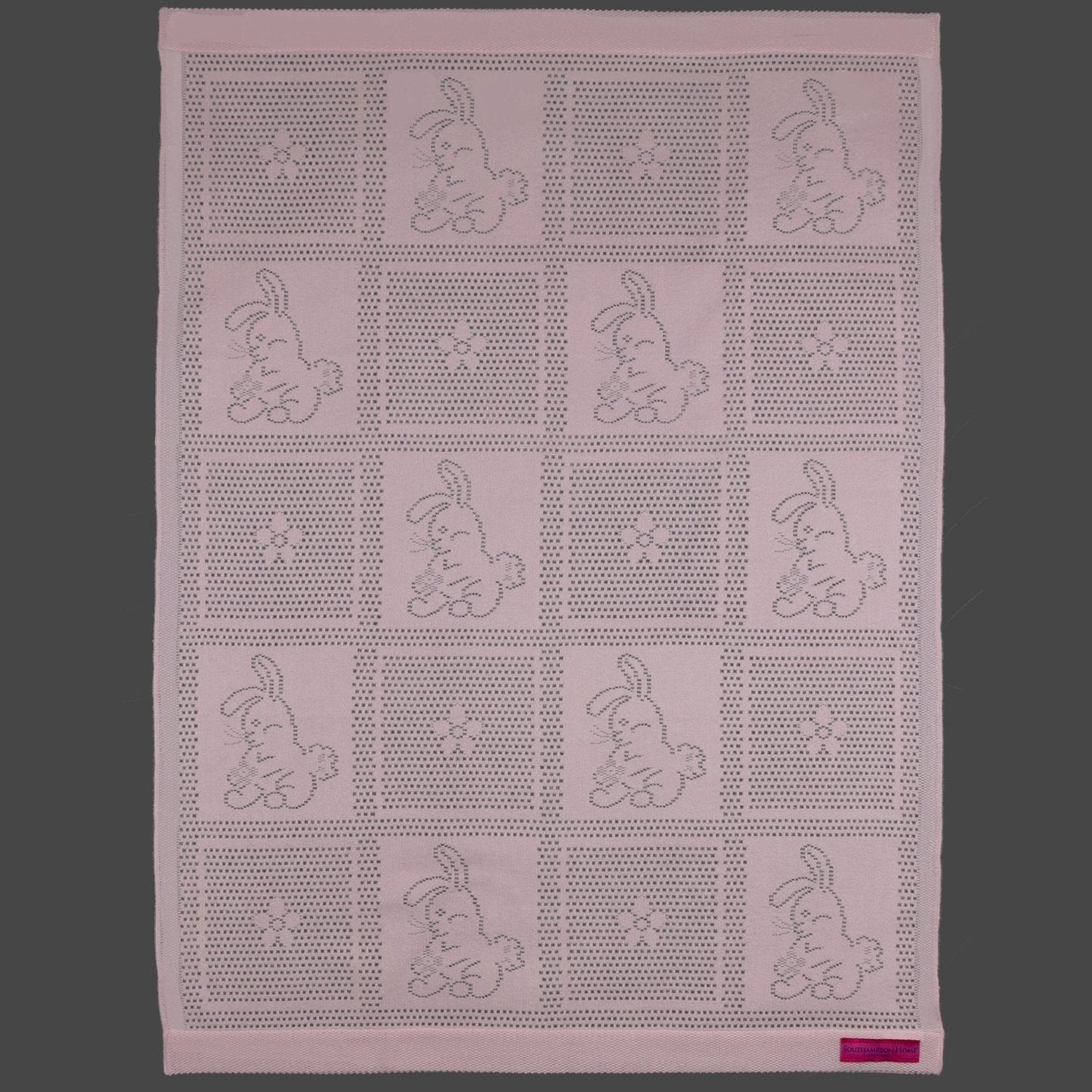 Southampton Home Lace Weave Bunny Baby Blanket - Pink
