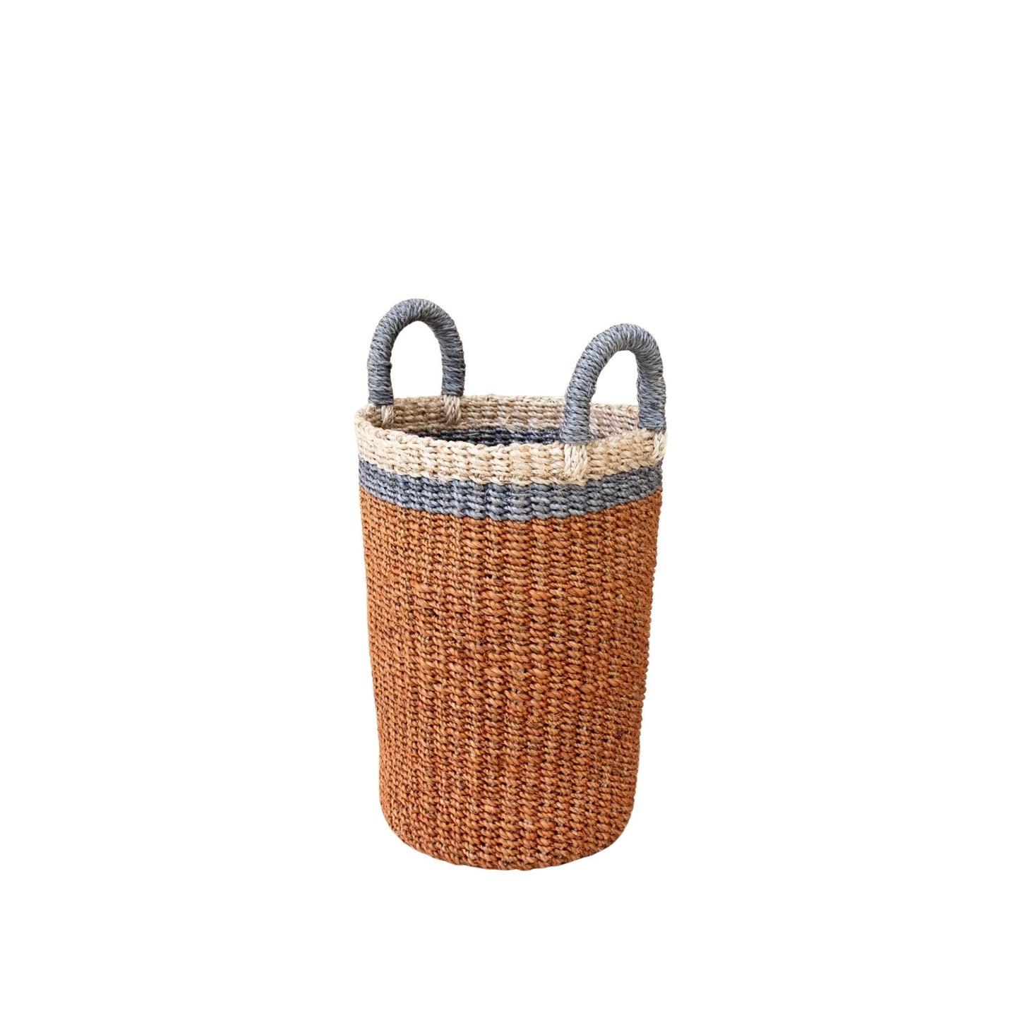 Coral Wicker Basket Vase
