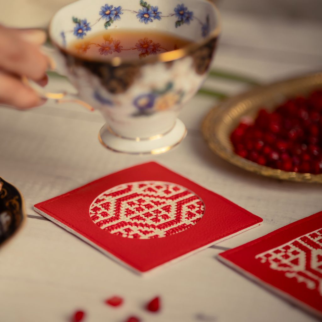 Dalia Coasters - Palestinian Red