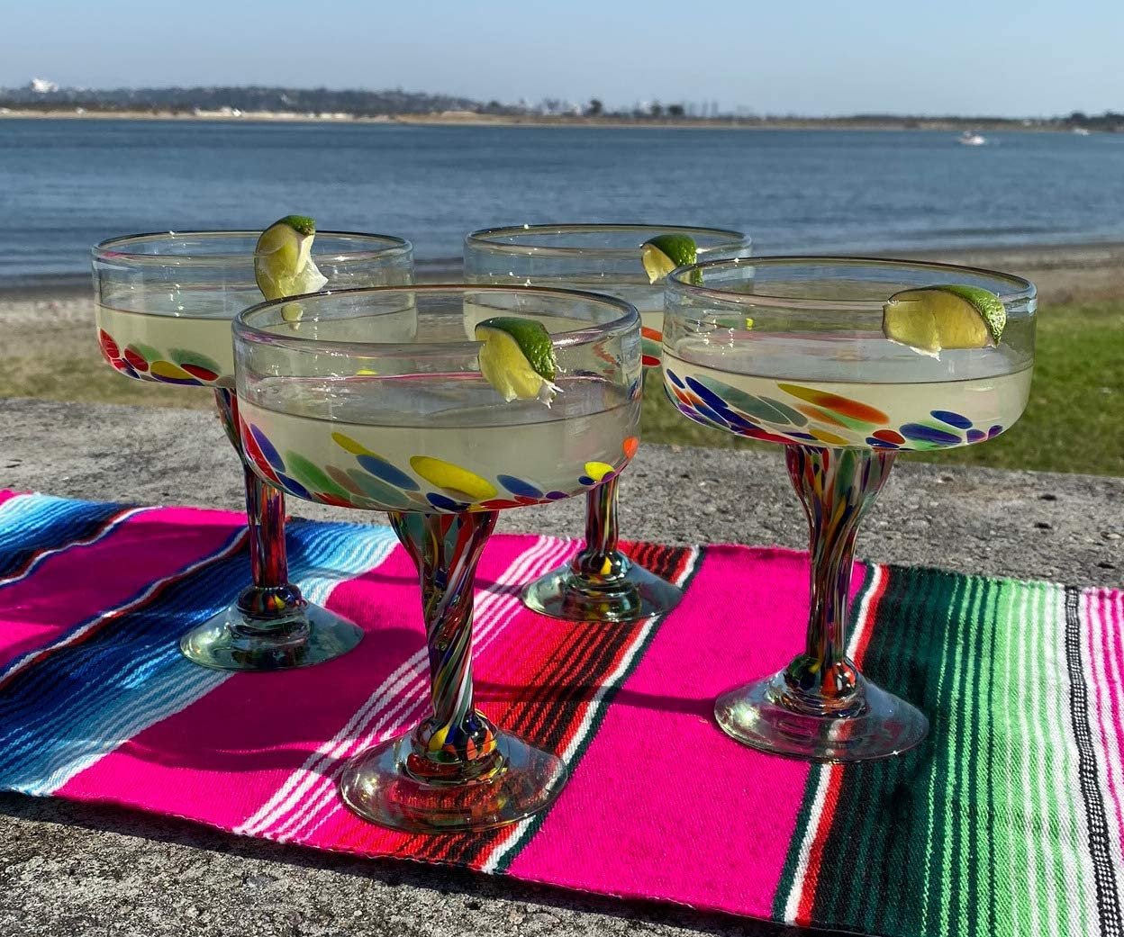 Confetti Carmen Design Margarita Glasses - Set of 4