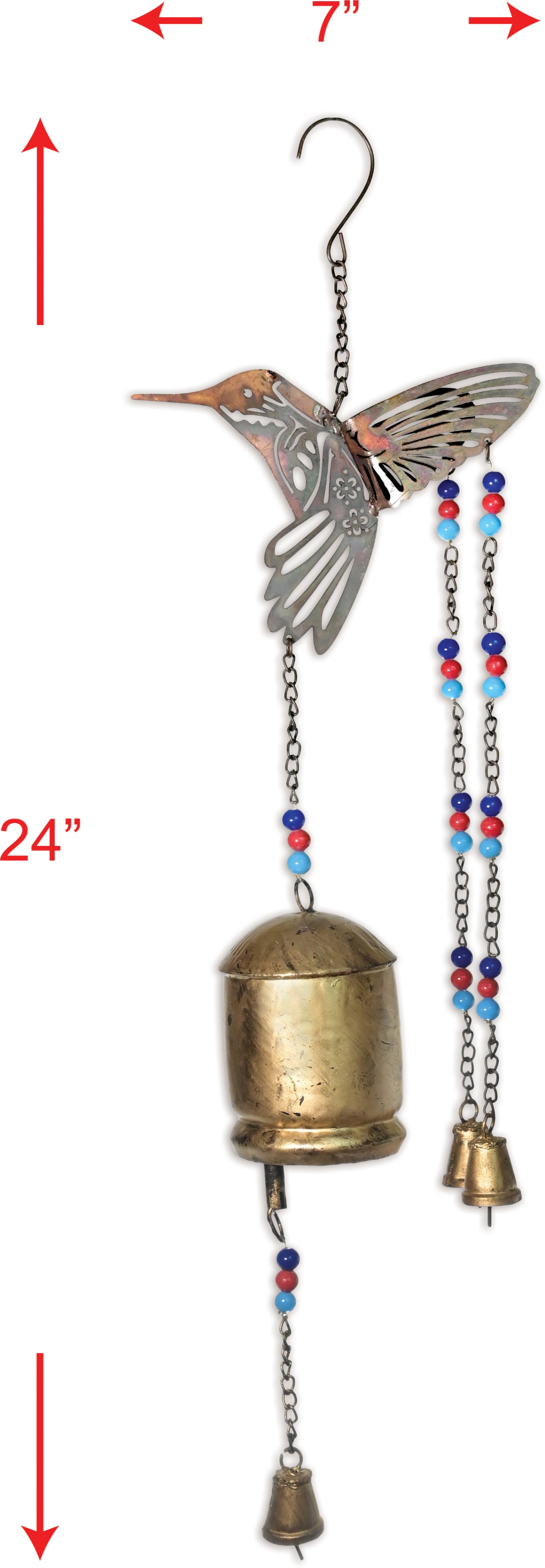 Decorative Sangeet Bell Hummingbird & Charms