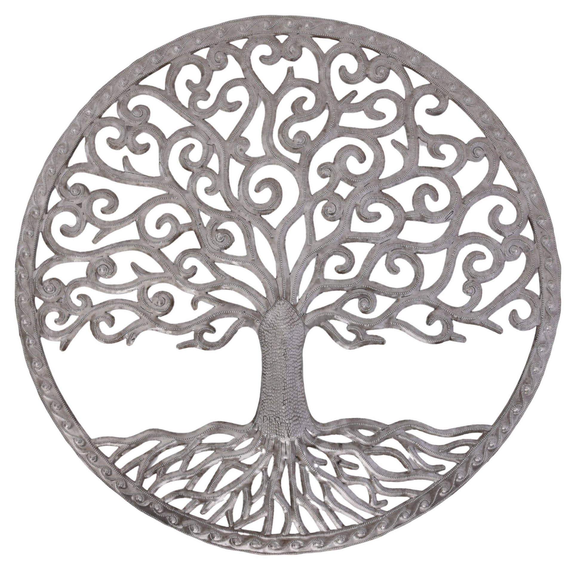 22" Haitian Metal Tree of Life Wall Art by Derat Joseph
