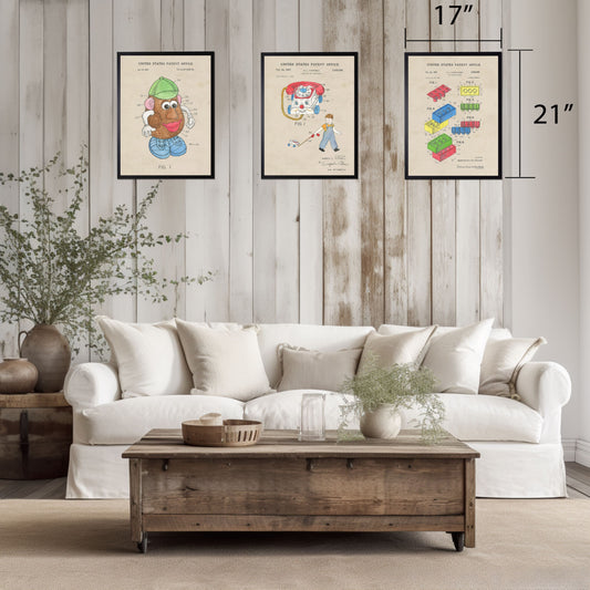Mr. Potato Head Patent in Black Frame