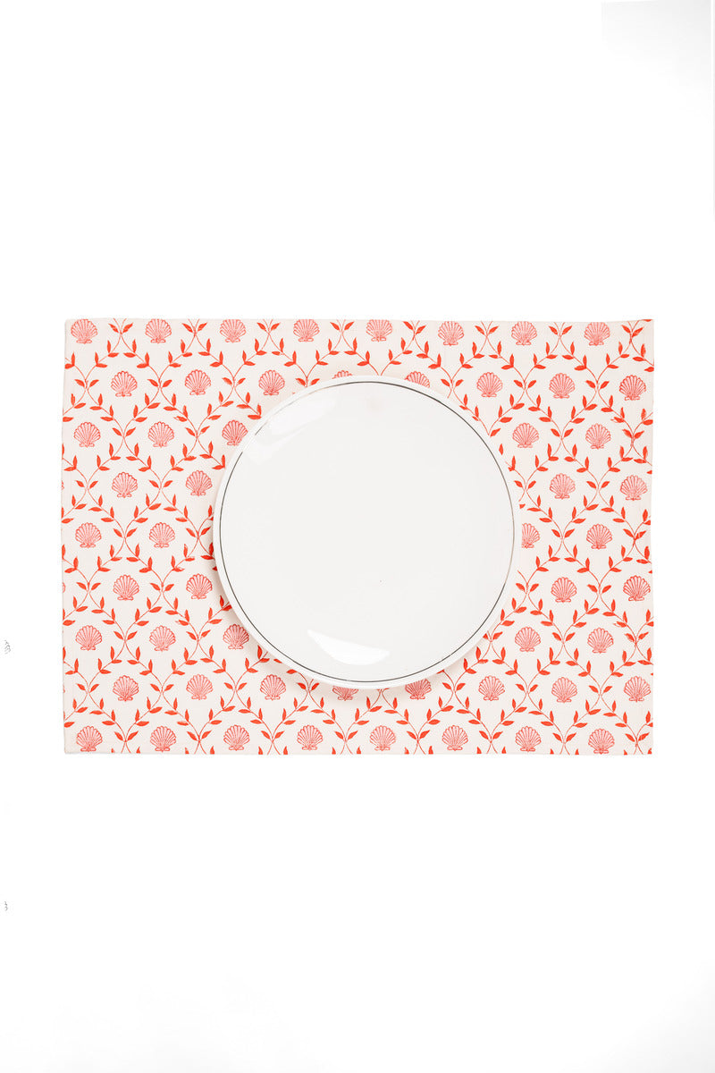 Seashell Blockprint Placemat