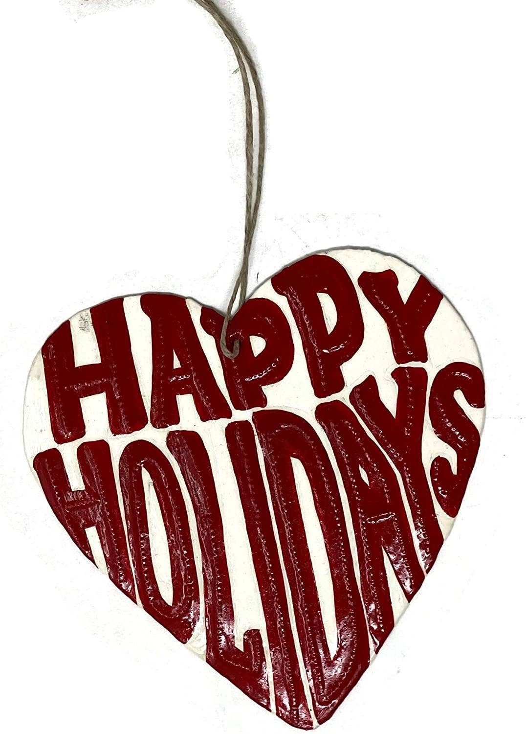 Ornament, Decor Collection, Happy Holidays Heart 4.25