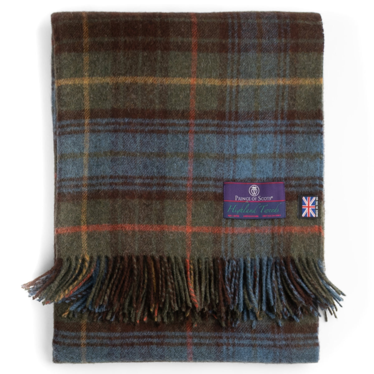 Highland Tweeds Shetland Lambswool Throw - Antique Hunting Stewart