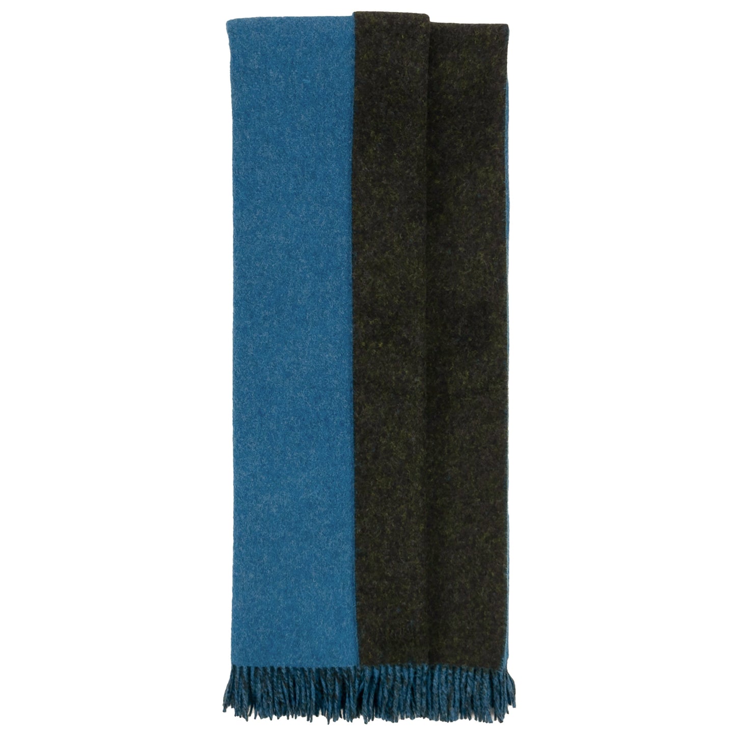 Highland Tweeds Reversible Double Cloth Throw - Sea/Green
