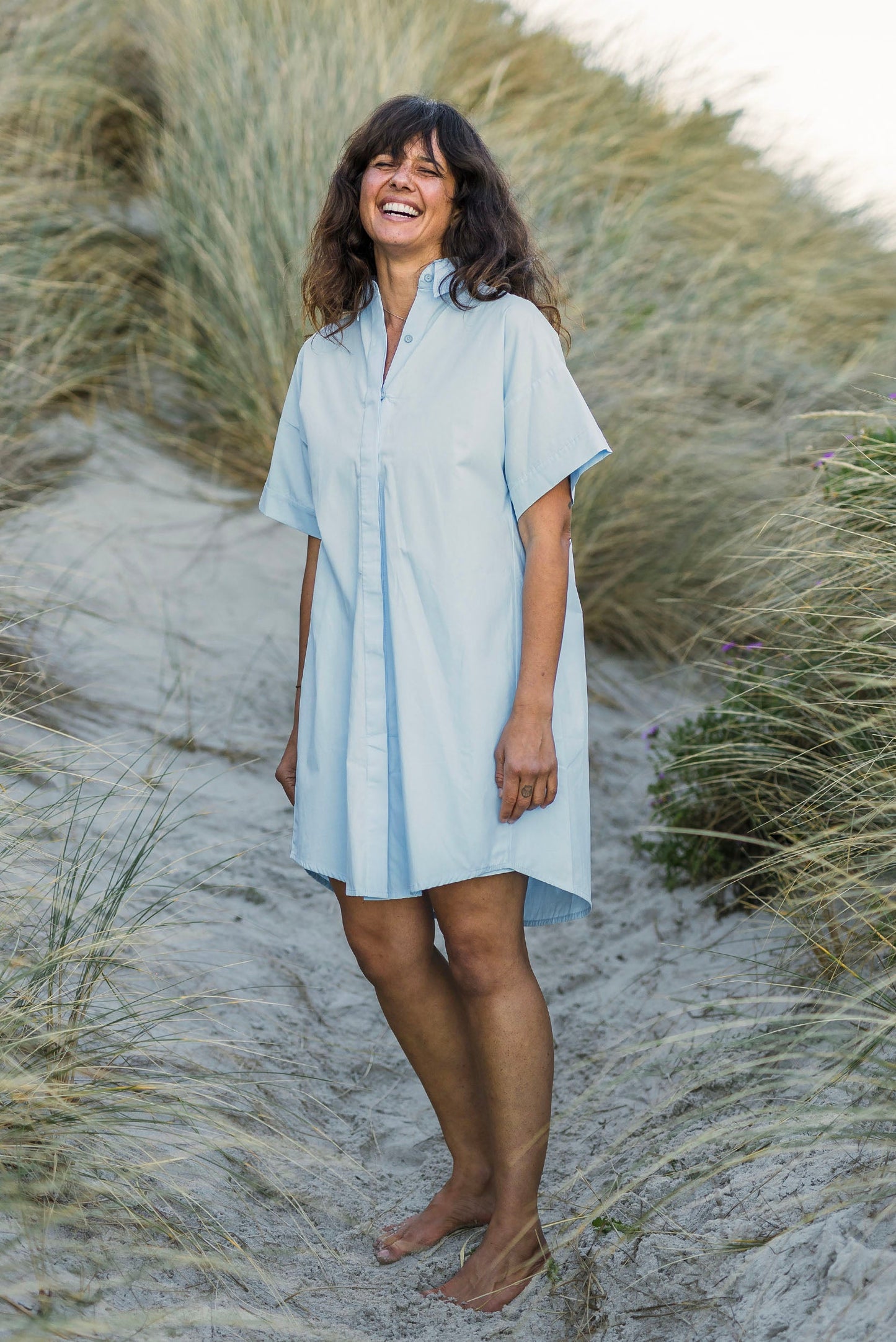 Cooper Shirt Dress | Sky Blue - ReCreate Clothing