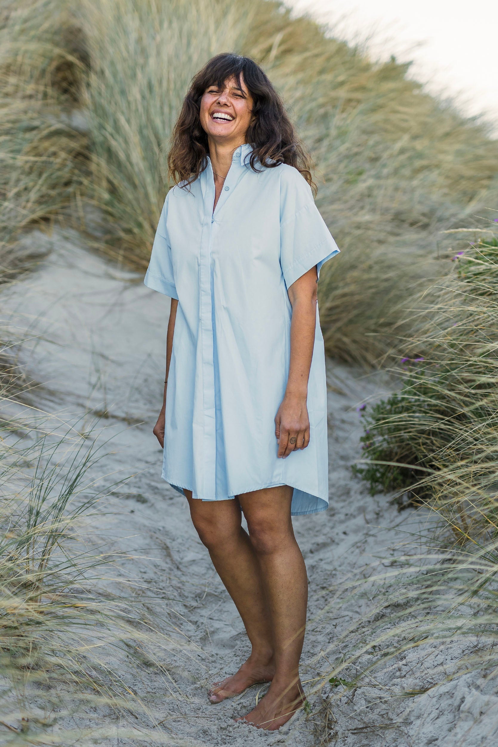 Cooper Shirt Dress | Sky Blue - ReCreate Clothing