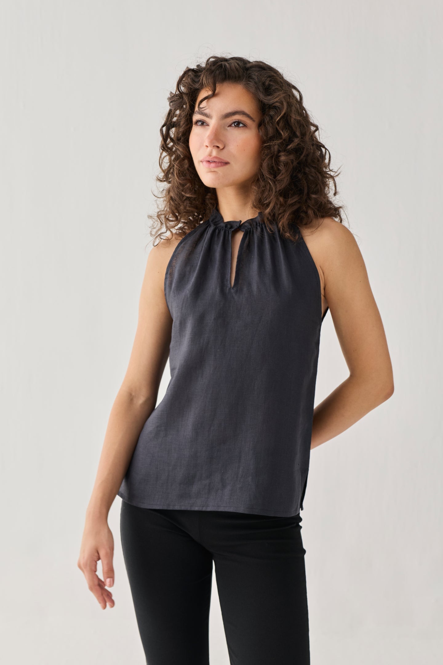 Halter Neck Top in Black
