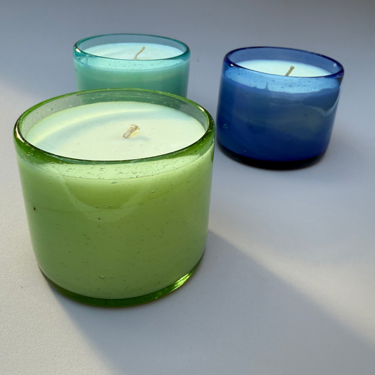 Atitlán Sunrise Candle – Handblown Glass Meets Handcrafted Fragrance