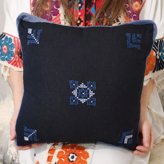 Feathers Pillow Cover - Blue