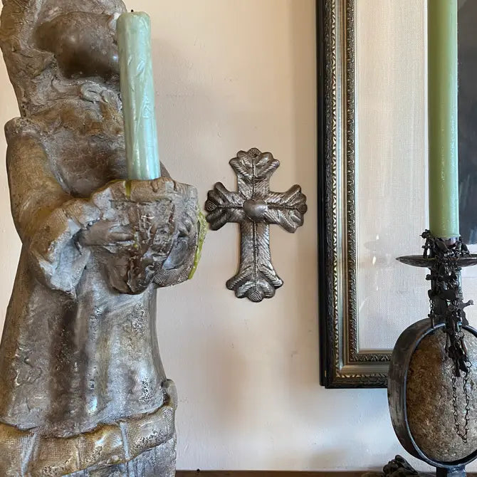 Recycled Metal Cross, Milagro 4.5