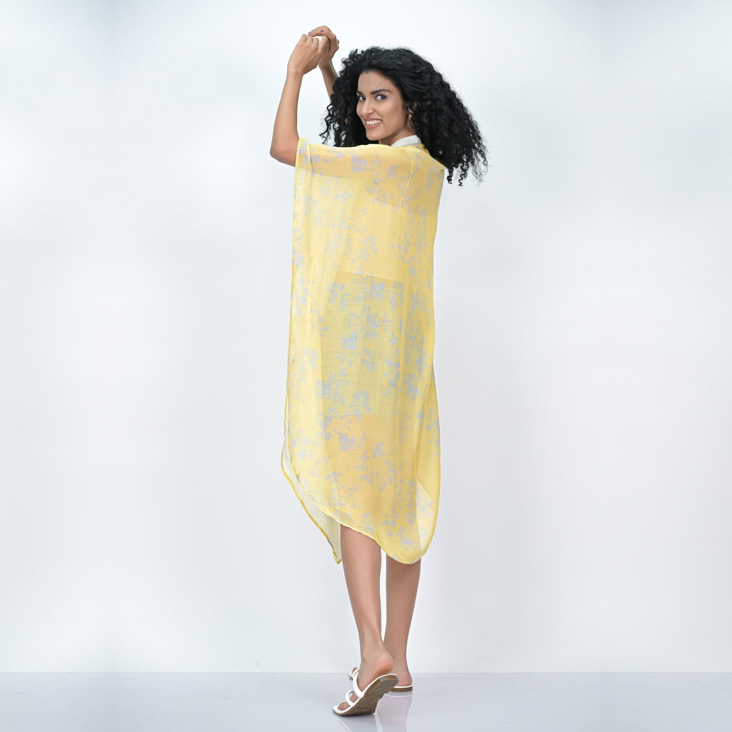 Foliage Harmony Caftan - Yellow