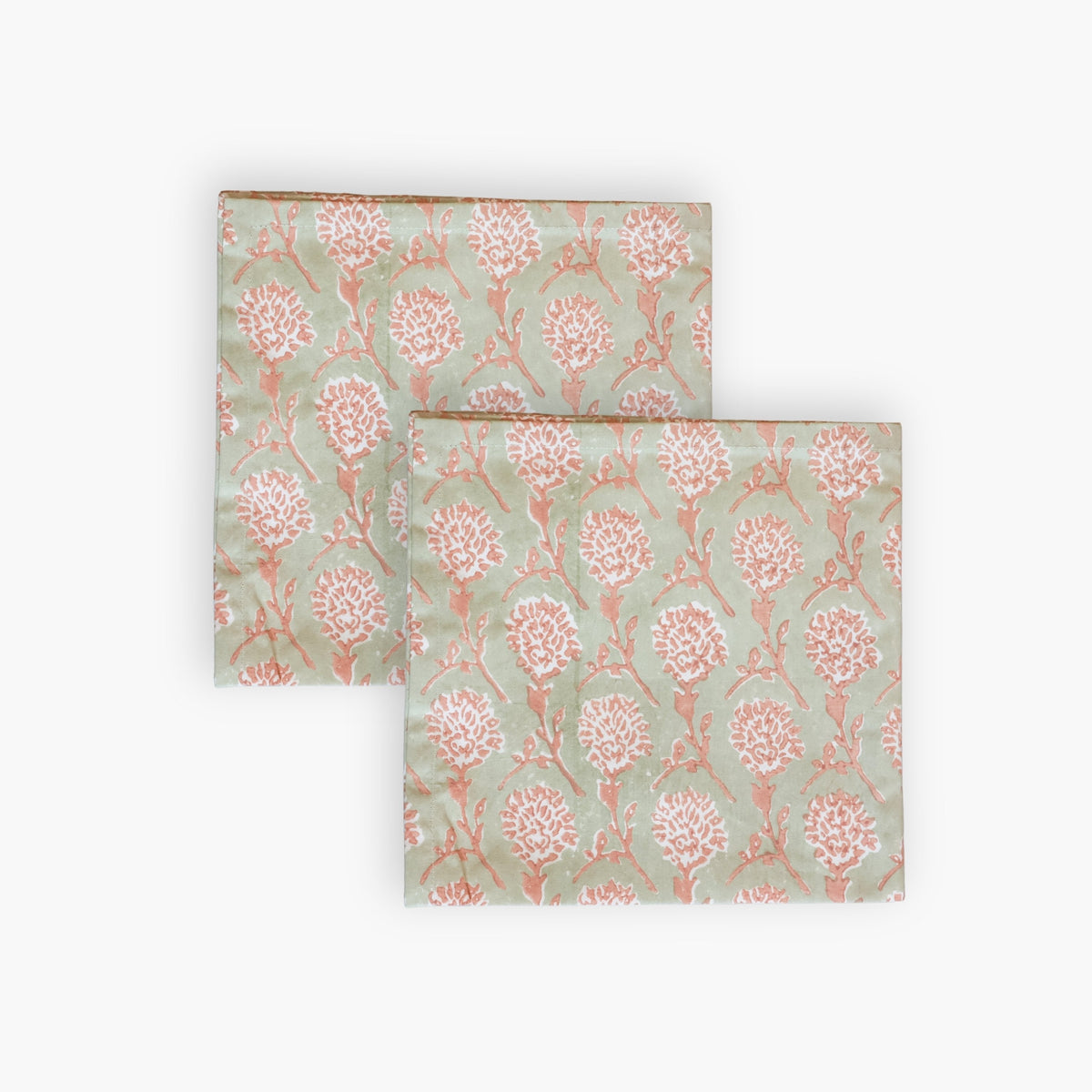 Nikhar Table Napkins Set of 2 - Gray & Dusty Pink