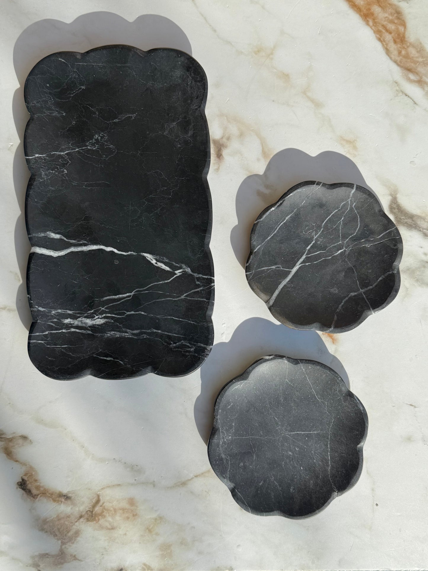 Josaphine Marble Tray - Black