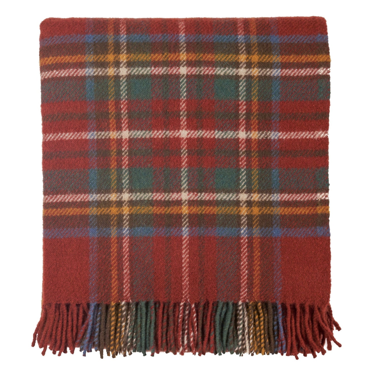 Highland Tweeds Pure New Wool Fluffy Throw - Antique Royal Stewart